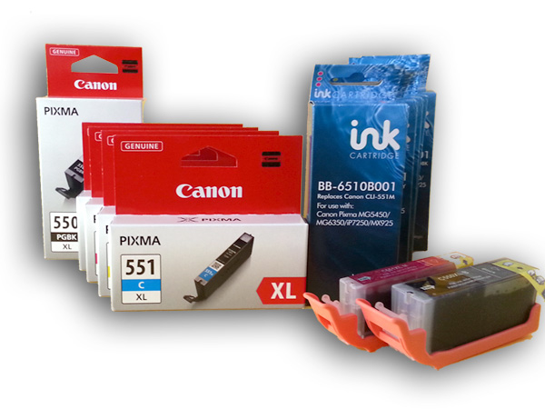 Kompatible Canon CLI-551 XL und PGI-550 XL neu im Sortiment