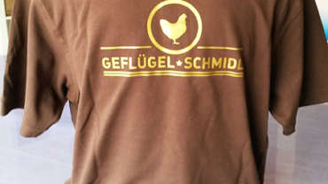 Textildruck für Geflügel Schmidl