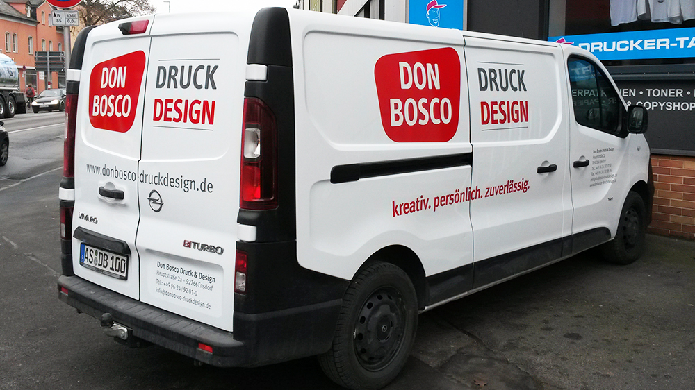 Fahrzeugbeschriftung für Don Bosco Druck & Medien