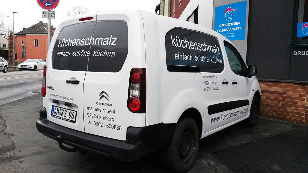 Fahrzeugbeschriftung für Küchen Schmalz