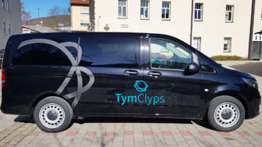 Fahrzeugbeschriftung für die TymClyps GmbH in Amberg