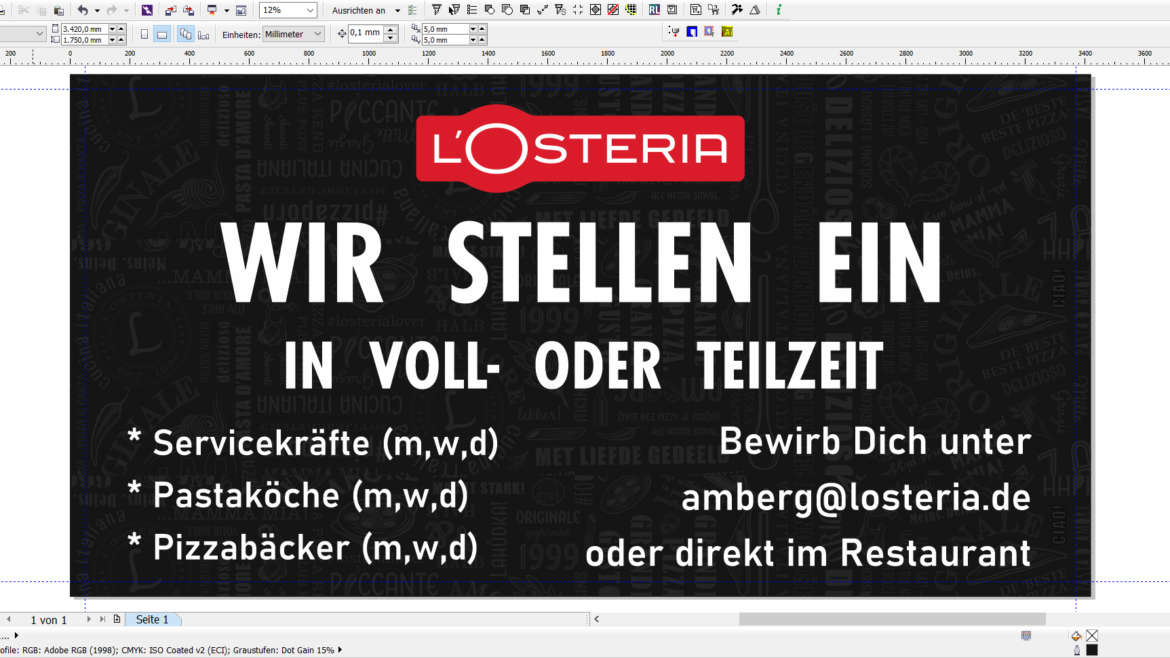 Bannerdruck für die L’Osteria