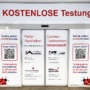 Schaufensterbeschriftung für Corona-Testzentren